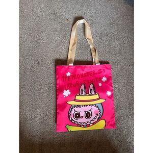 Cute Pink Bunny Character Tote Bag 13” x 14” – Reusable Shopping Tote